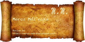 Mercz Mónika névjegykártya
